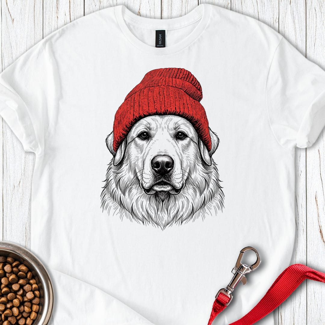 Great Pyrenees Beanie White