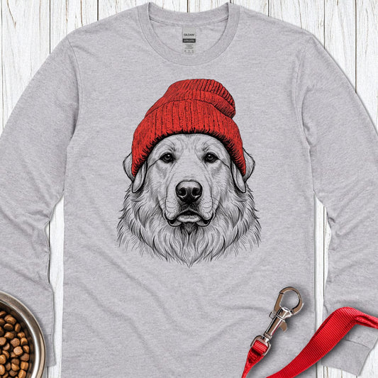 Great Pyrenees Beanie Long Sleeve Sport Grey