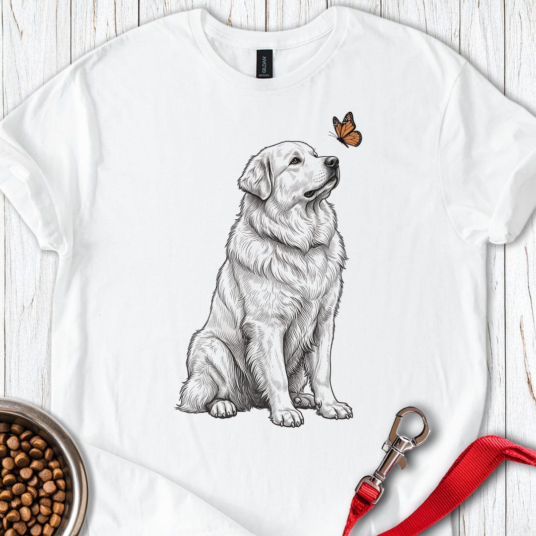 Great Pyrenees Butterfly White