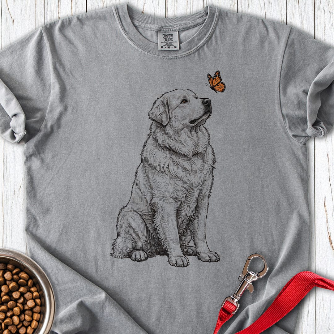 Great Pyrenees Butterfly Premium Tee — Grey