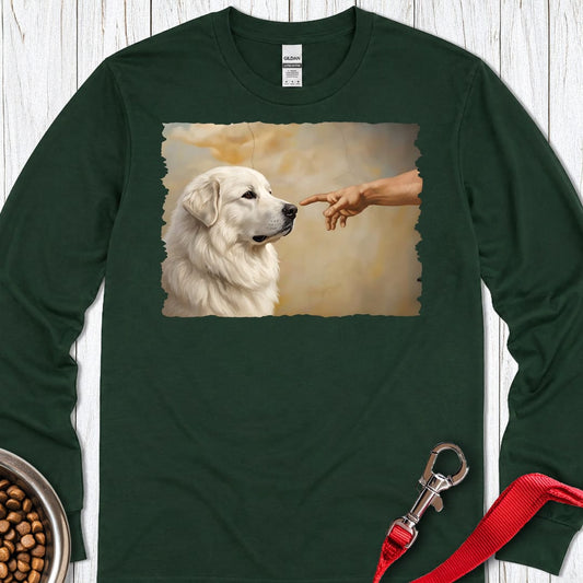 Great Pyrenees Creation Long Sleeve Forest Green