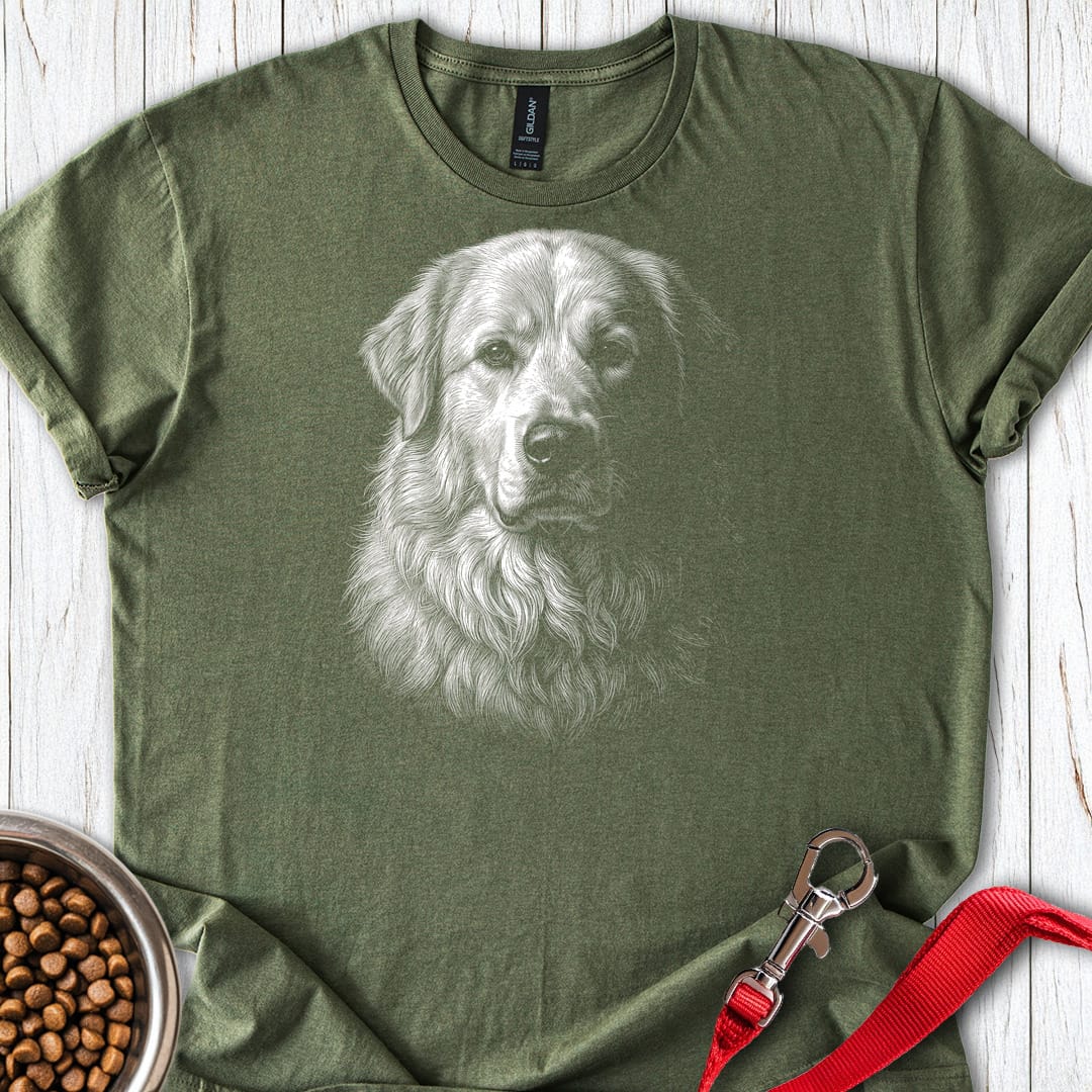 Great Pyrenees Engraved — Military Green