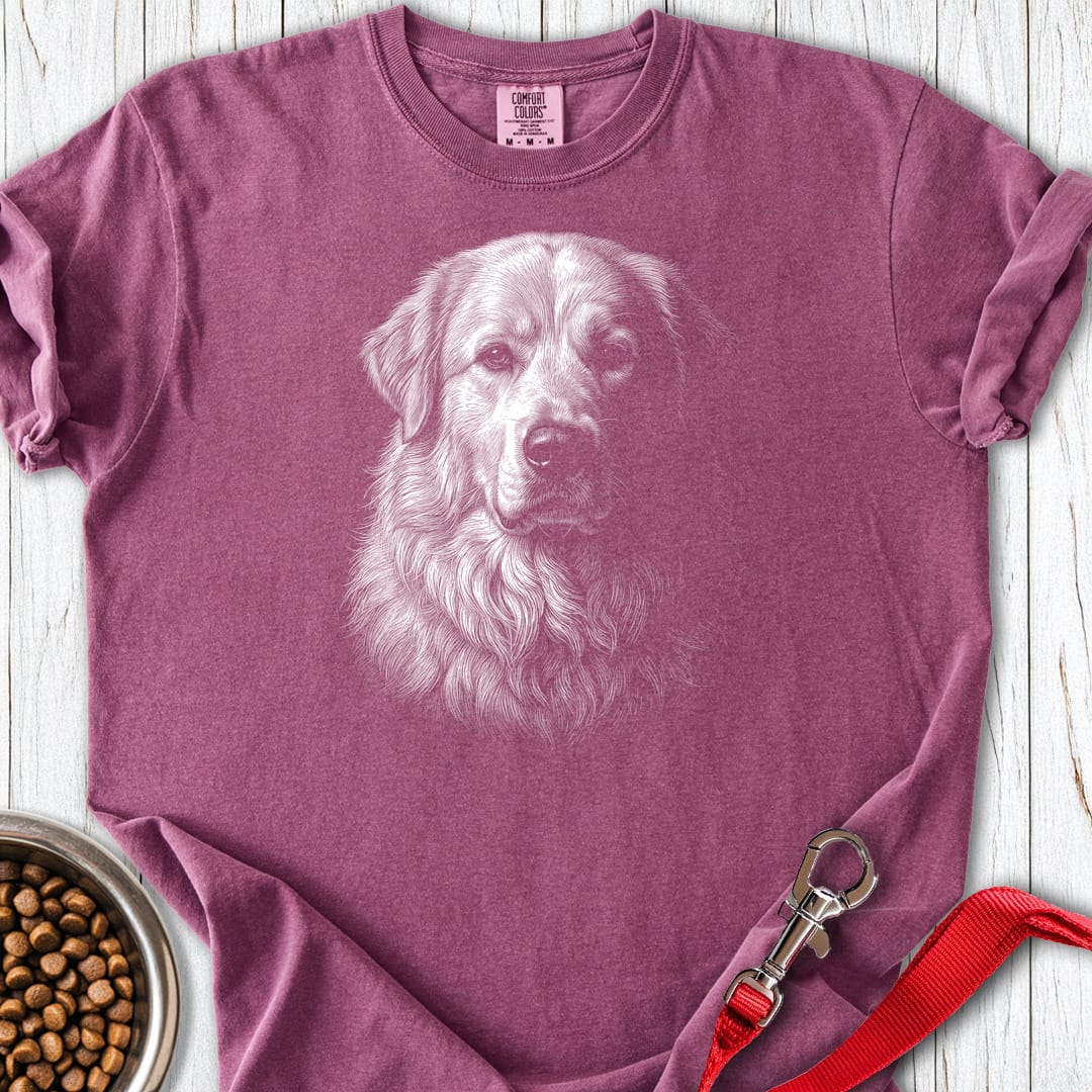 Great Pyrenees Engraved Premium Tee Berry