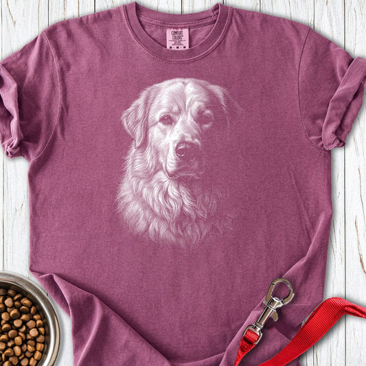 Great Pyrenees Engraved Premium Tee Berry