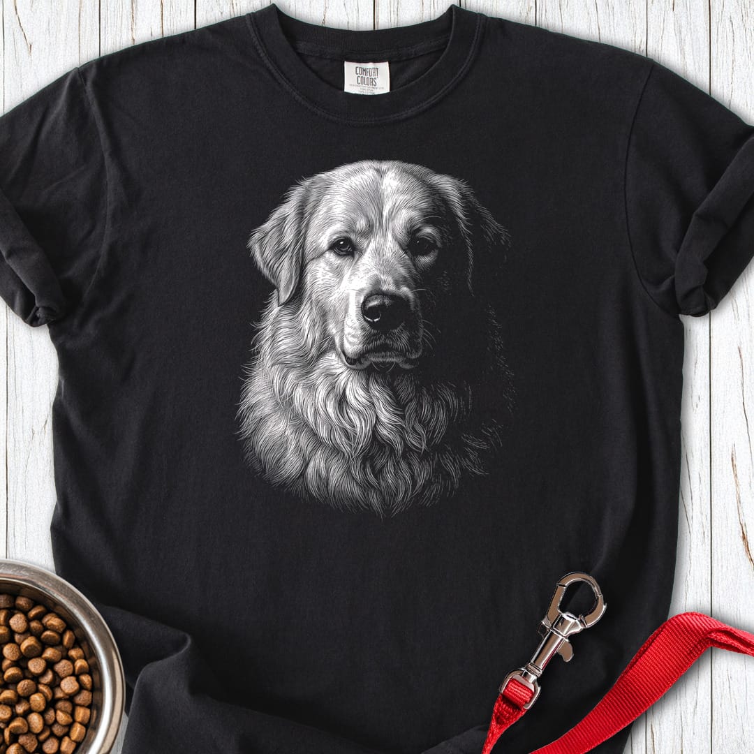 Great Pyrenees Engraved Premium Tee Black