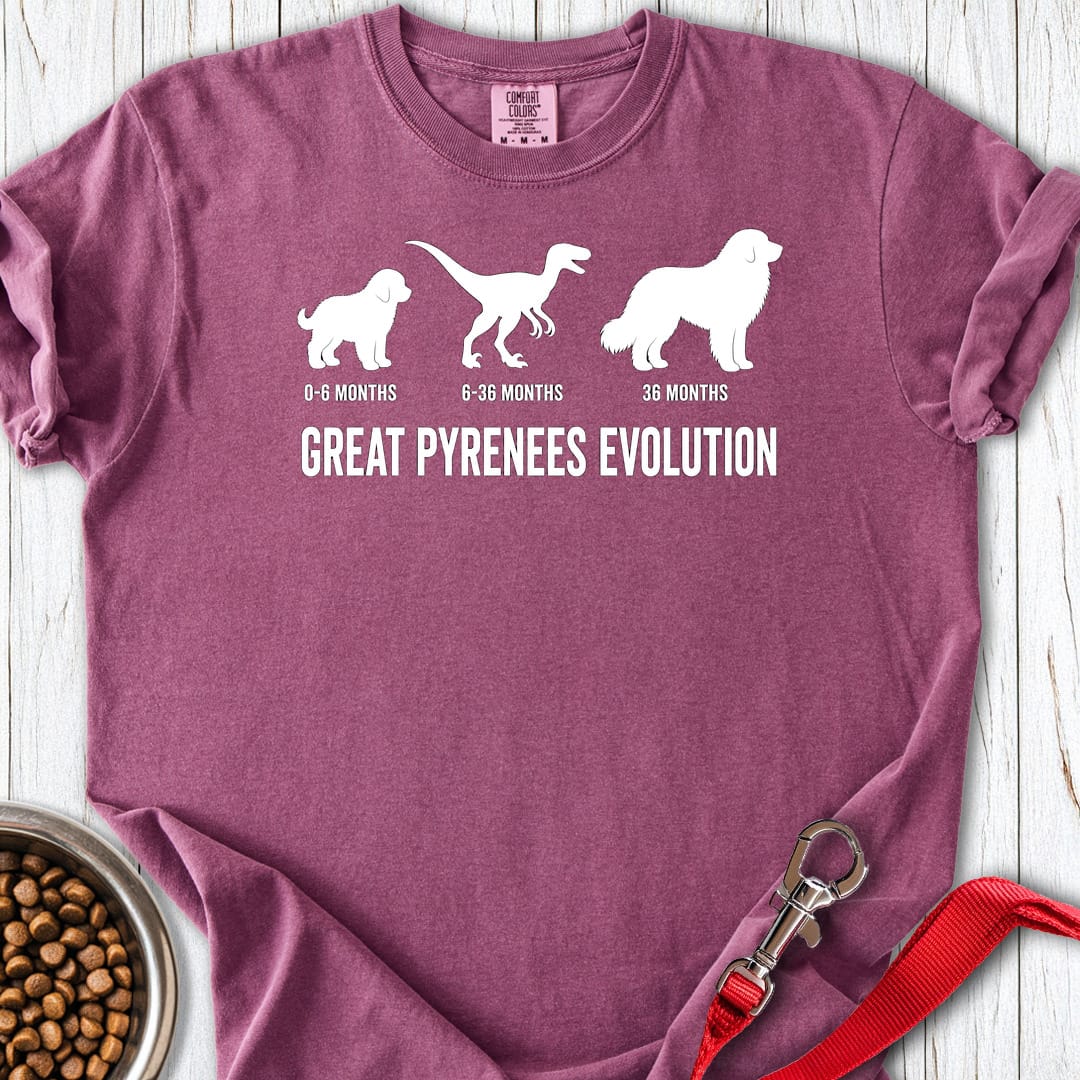 Great Pyrenees Evolution Premium Tee — Berry