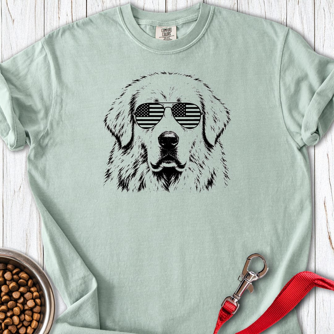 Great Pyrenees Flag Shades Premium Tee Bay