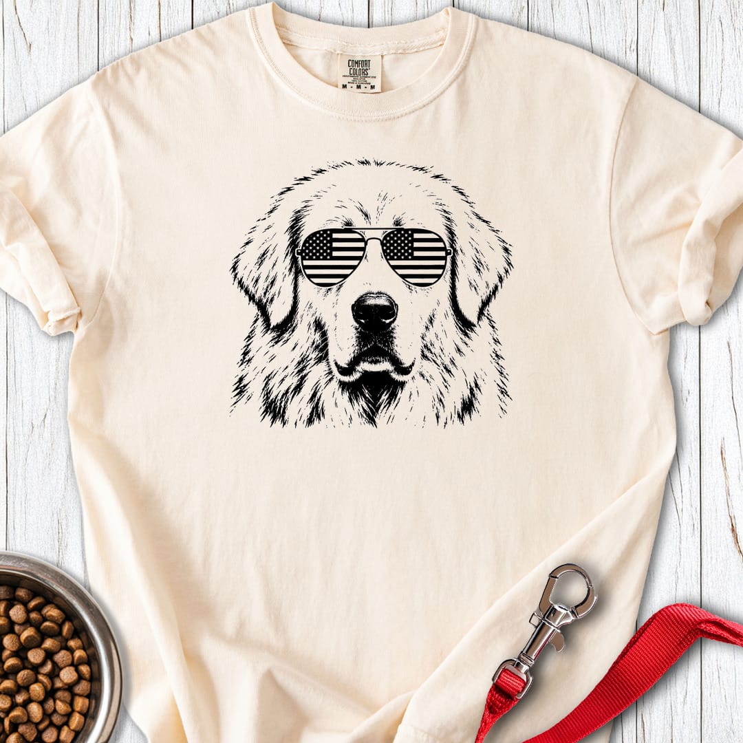 Great Pyrenees Flag Shades Premium Tee Ivory
