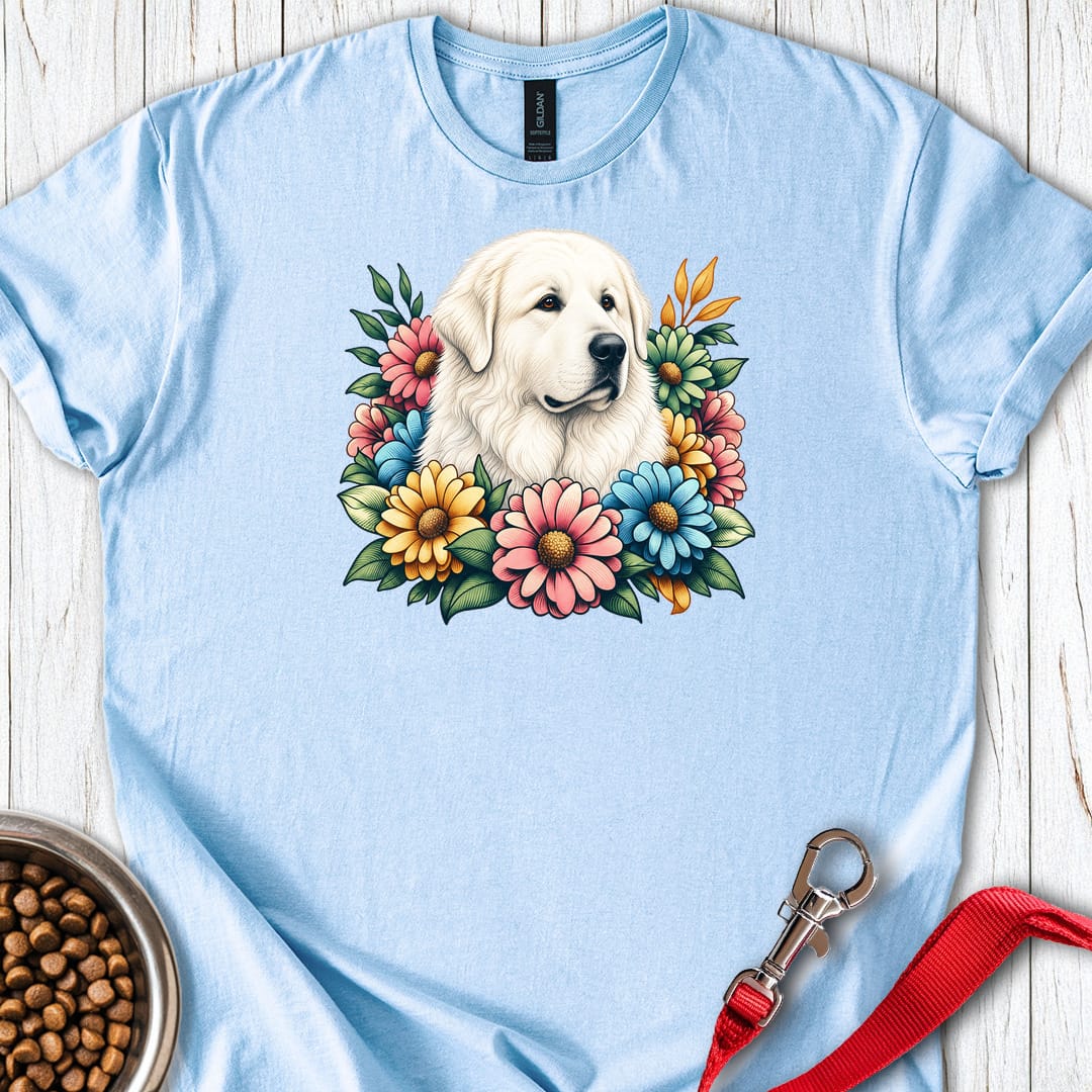 Great Pyrenees Flowers — Light Blue