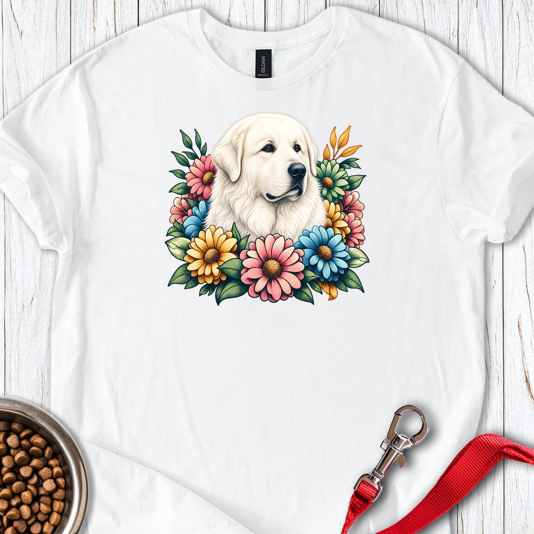 Great Pyrenees Flowers — White