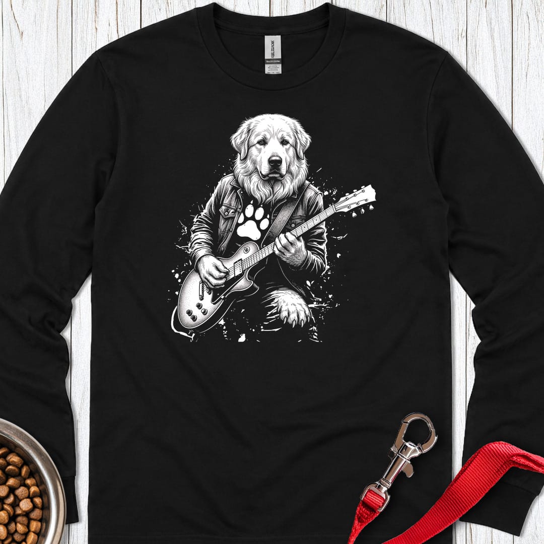 Great Pyrenees Guitar Long Sleeve — Black