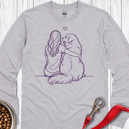 Great Pyrenees Hug Long Sleeve Sport Grey