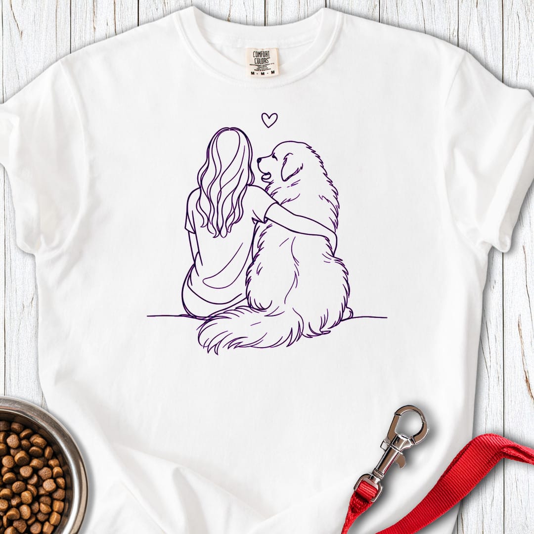 Great Pyrenees Hug Premium Tee — White