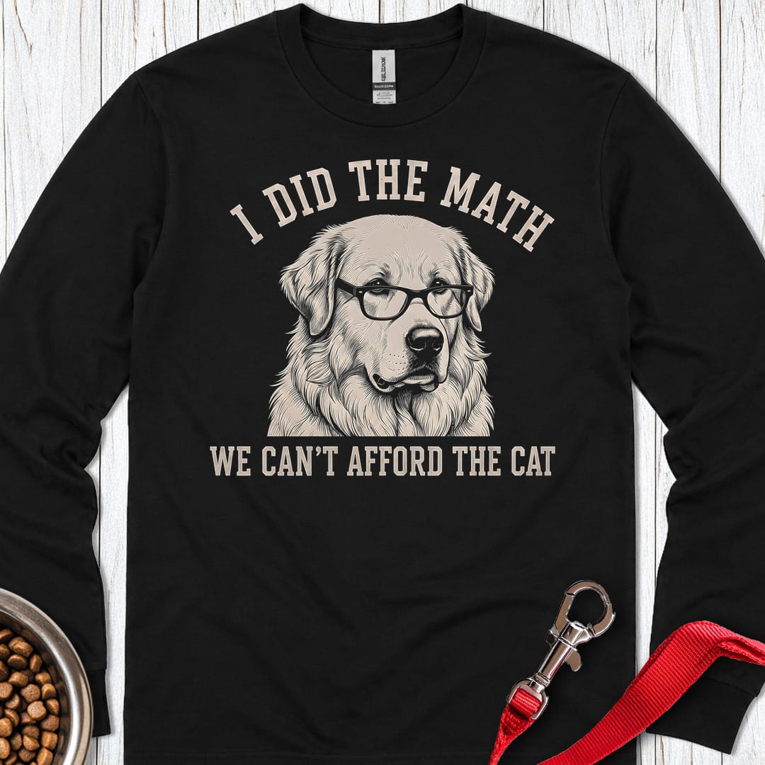 Great Pyrenees I Did The Math Long Sleeve — Black