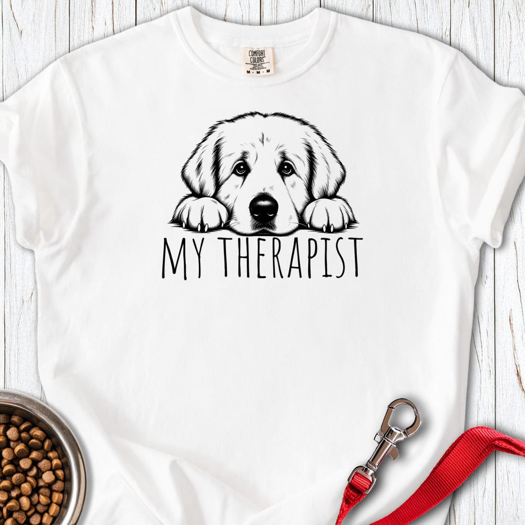 Great Pyrenees My Therapist Premium Tee — White