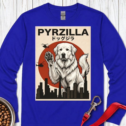 Great Pyrenees Pyrzilla Long Sleeve Royal