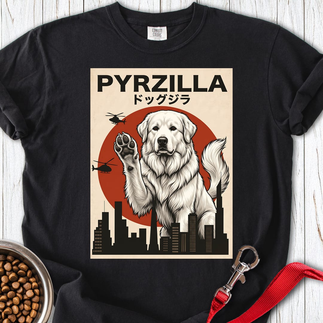 Great Pyrenees Pyrzilla Premium Tee Black