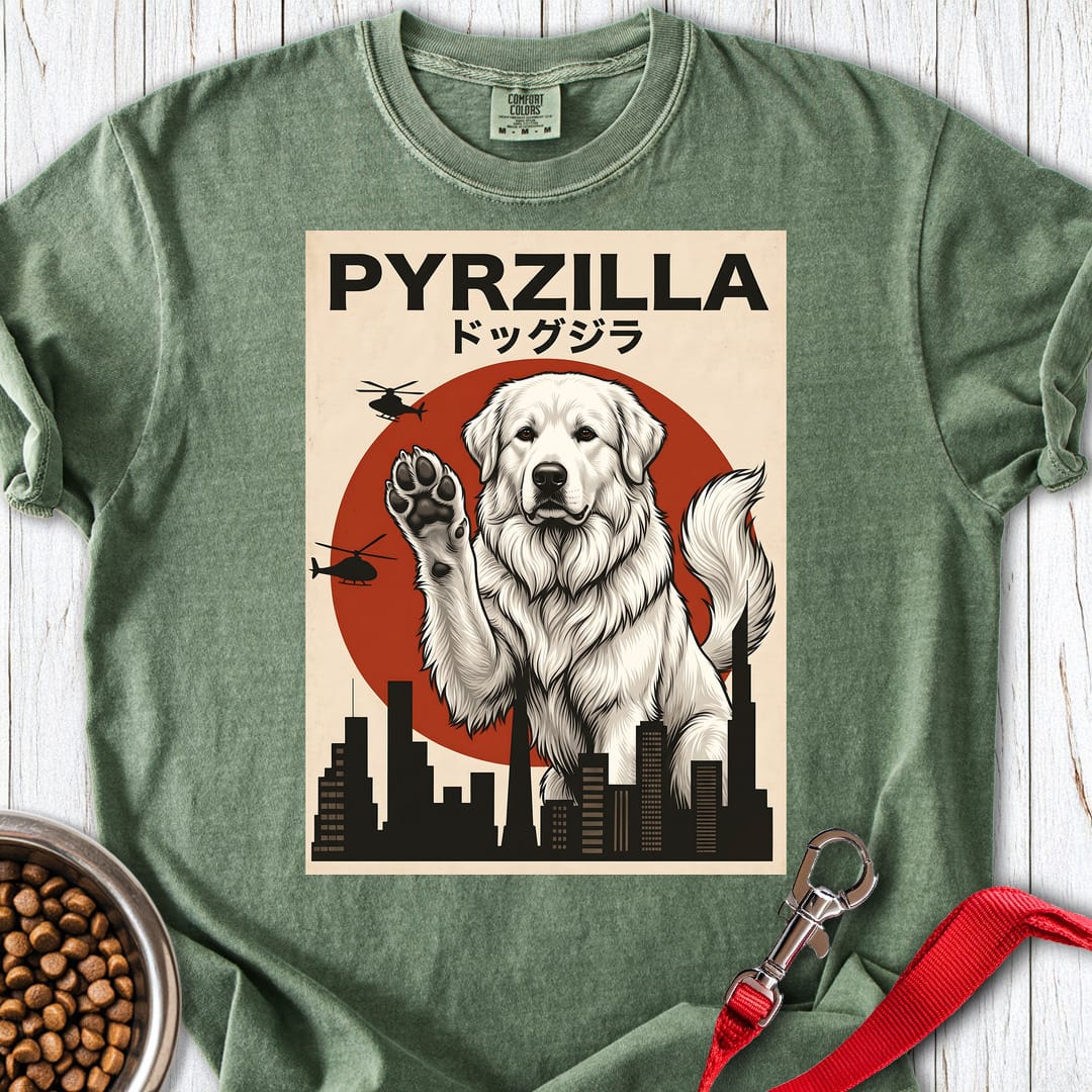 Great Pyrenees Pyrzilla Premium Tee Moss
