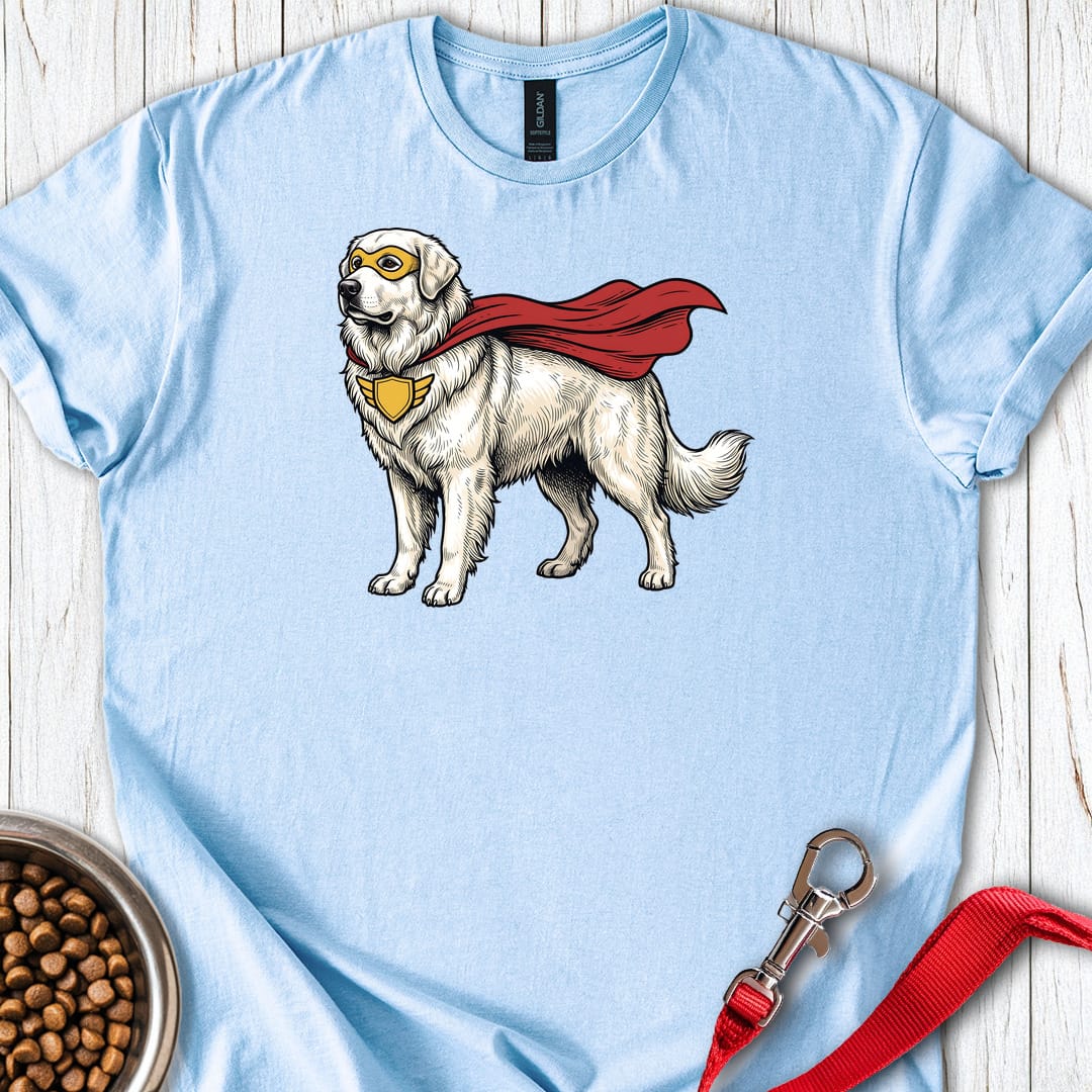 Great Pyrenees Superhero — Light Blue