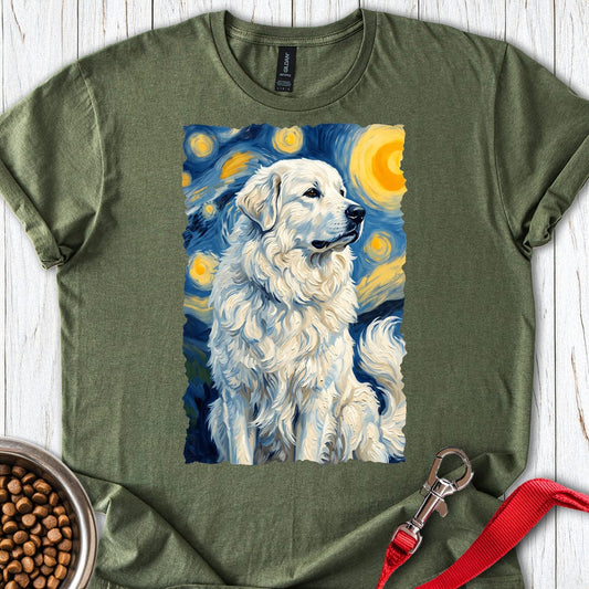 Great Pyrenees Van Gogh Military Green