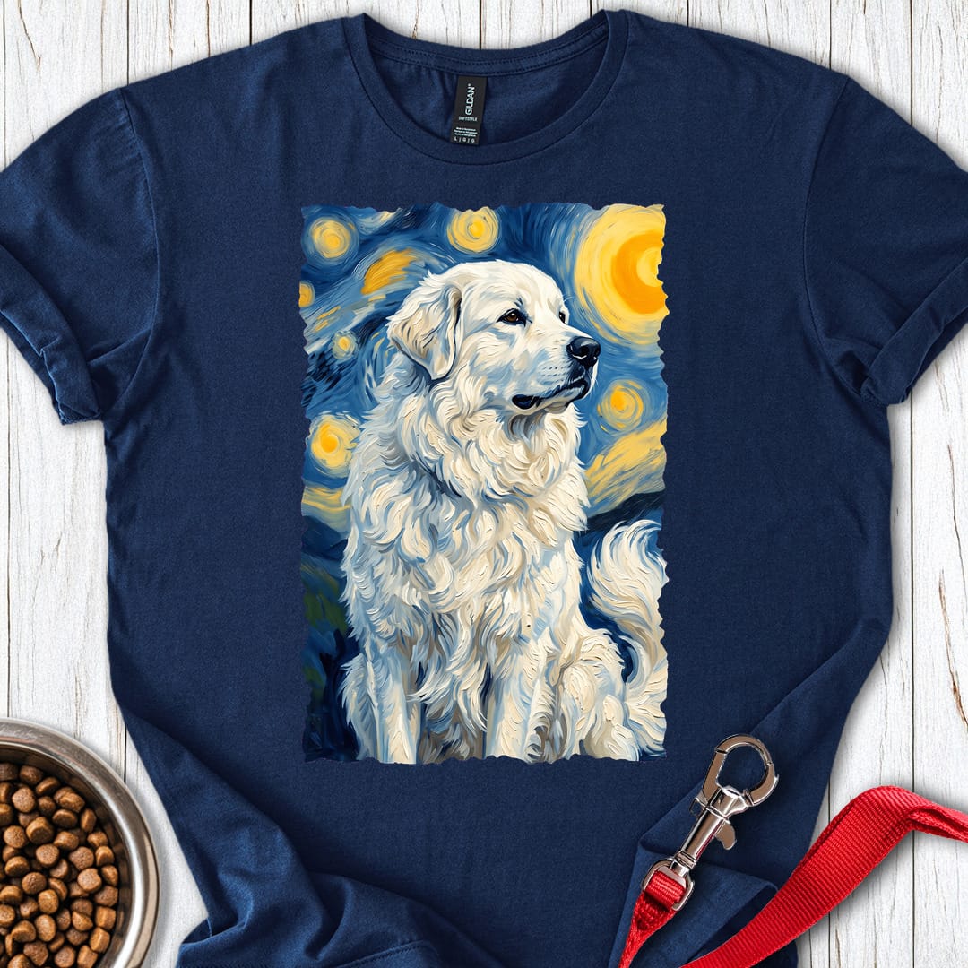 Great Pyrenees Van Gogh — Navy