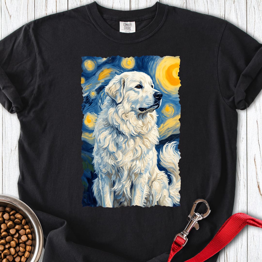 Great Pyrenees Van Gogh Premium Tee Black