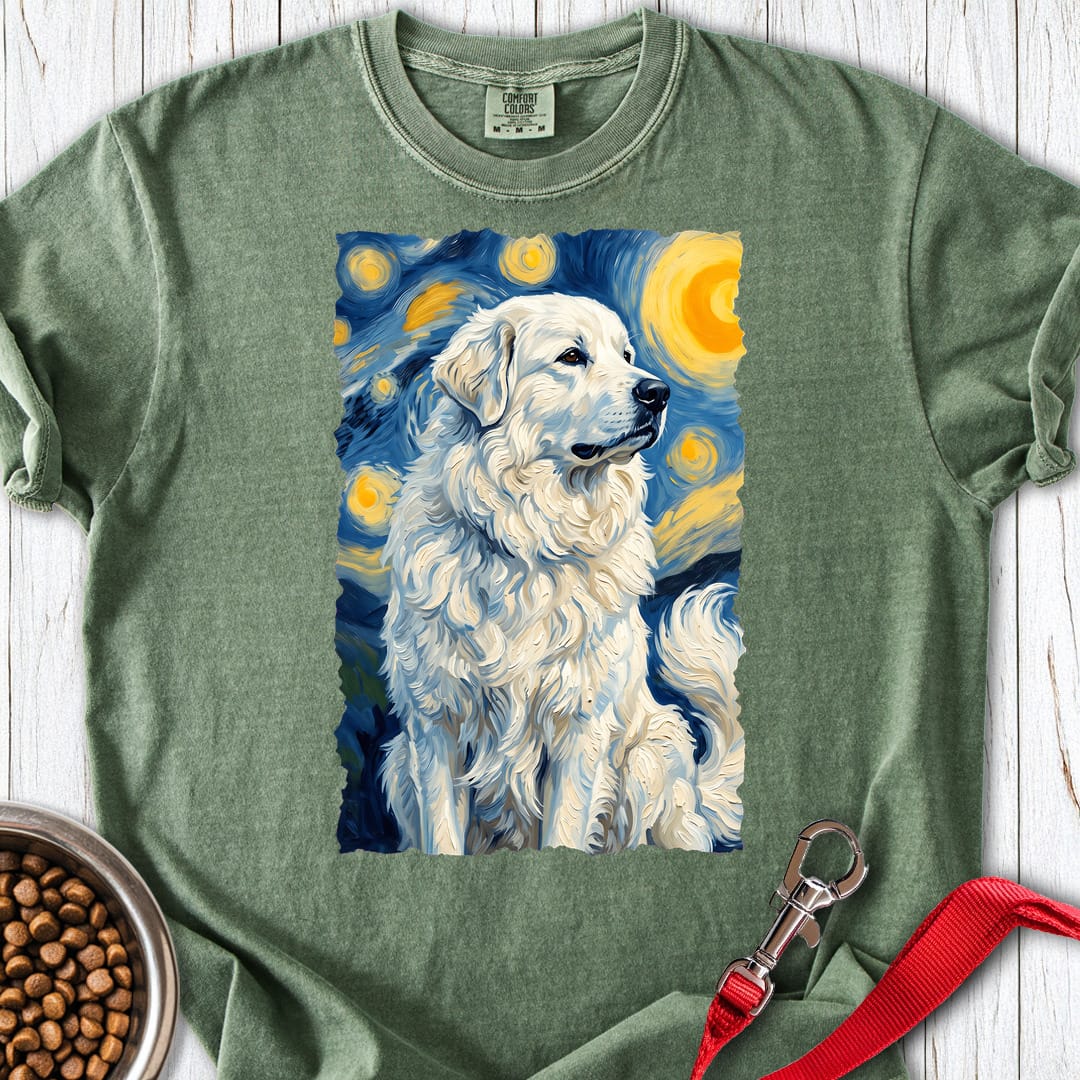Great Pyrenees Van Gogh Premium Tee Moss