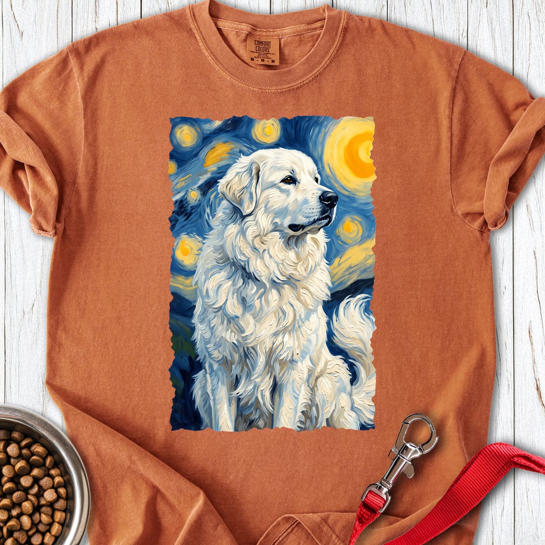 Great Pyrenees Van Gogh Premium Tee Yam