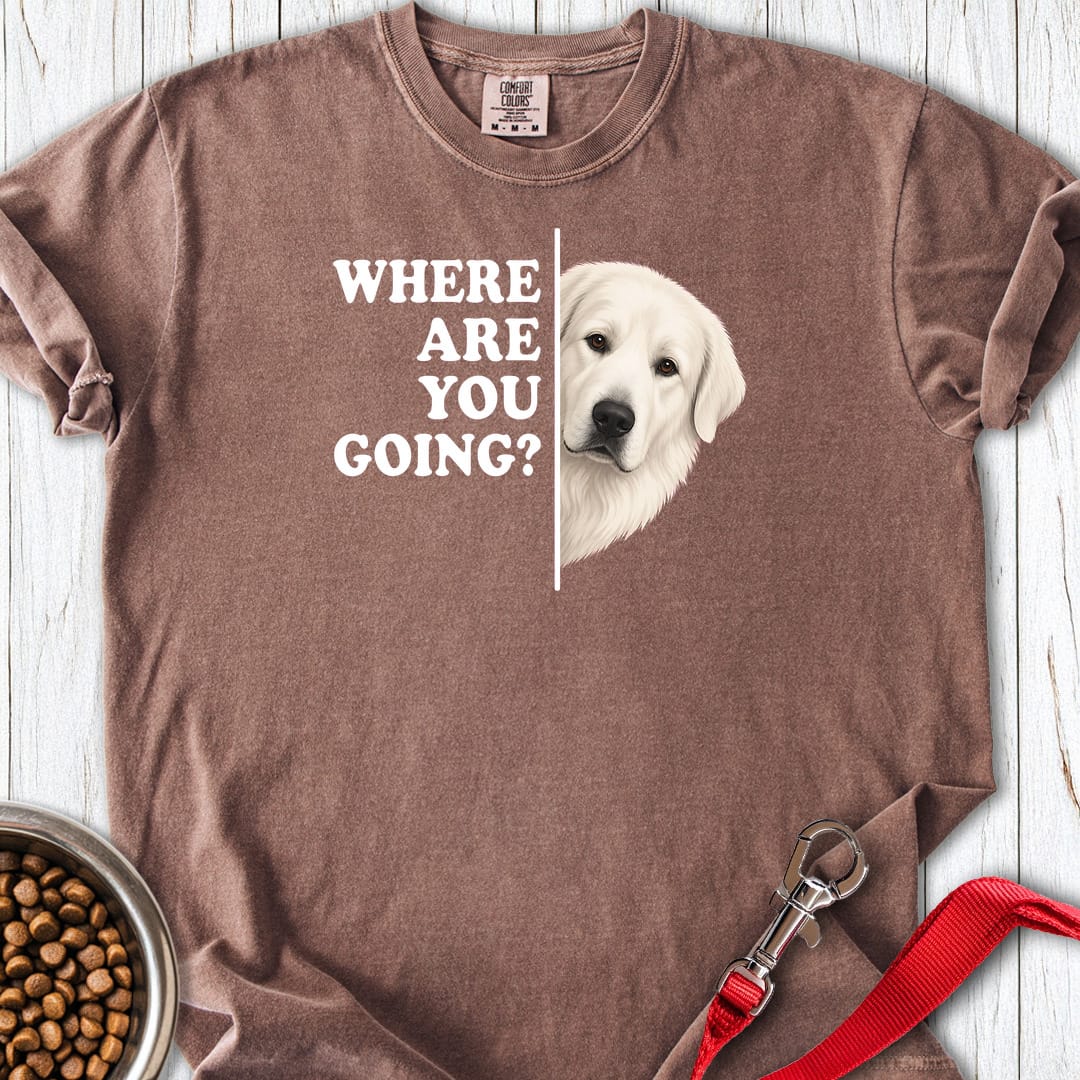 Great Pyrenees Where Are You Going Premium Tee Espresso