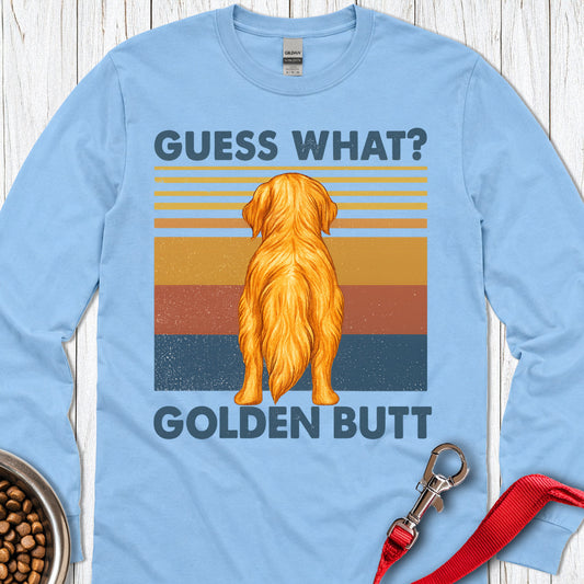 Guess What Golden Retriever Long Sleeve — Carolina Blue