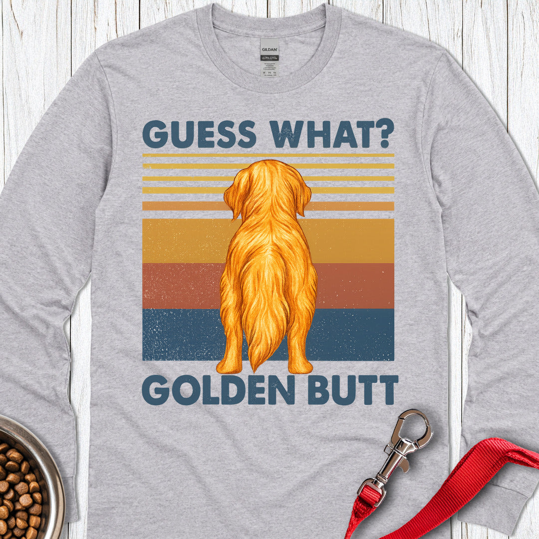 Guess What Golden Retriever Long Sleeve — Sport Grey