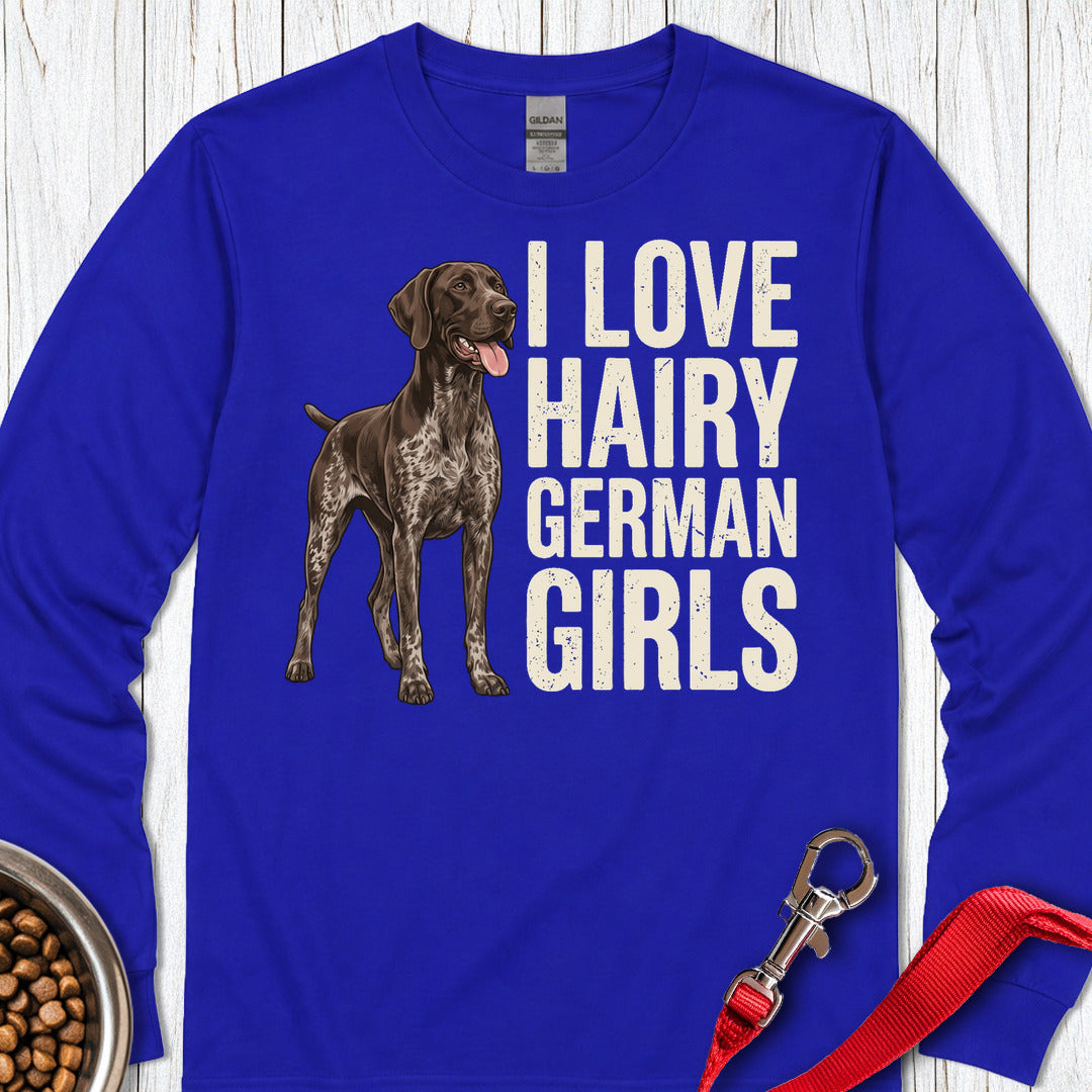 Hairy German Shorthaired Pointer Long Sleeve — Royal
