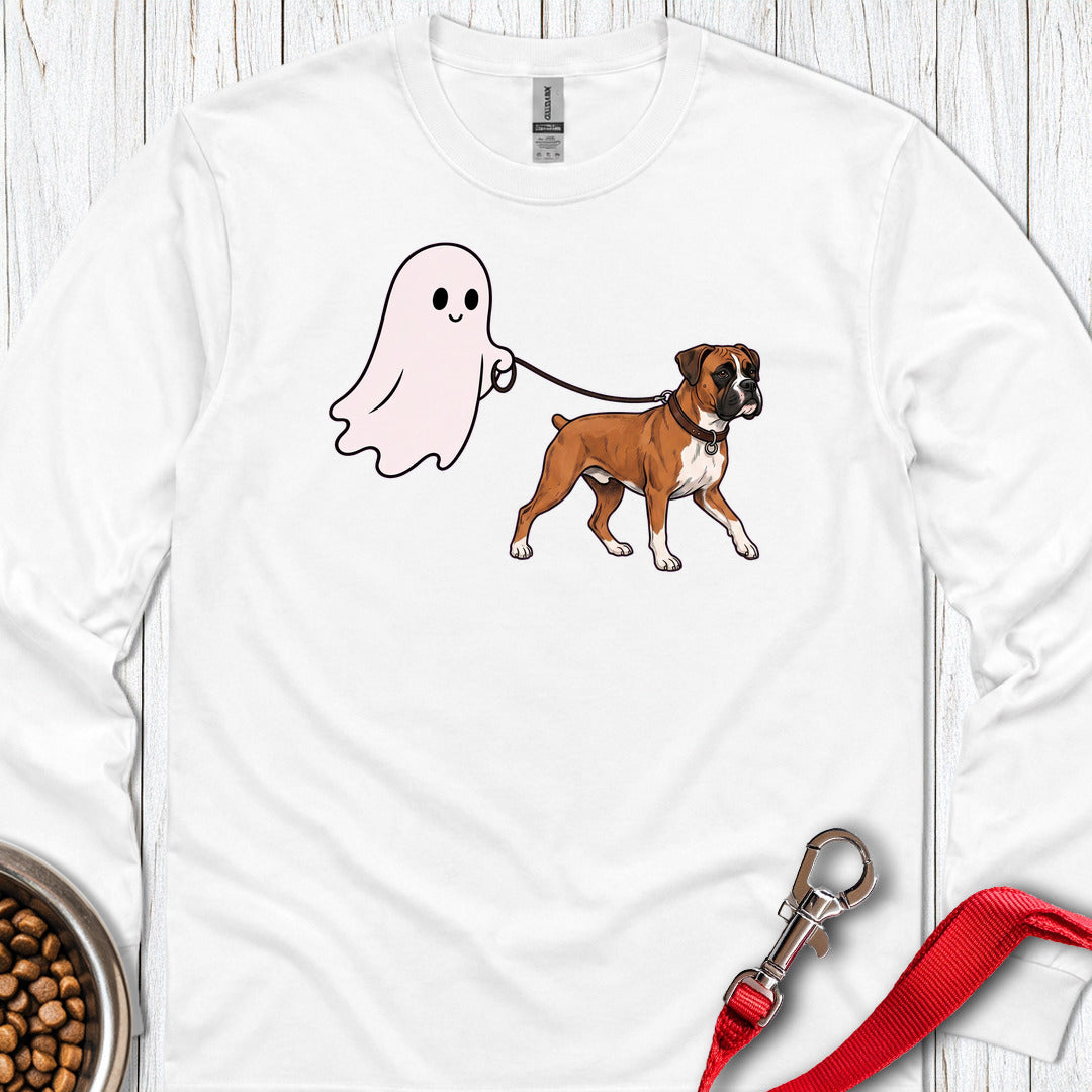 Halloween Ghost Boxer Long Sleeve White
