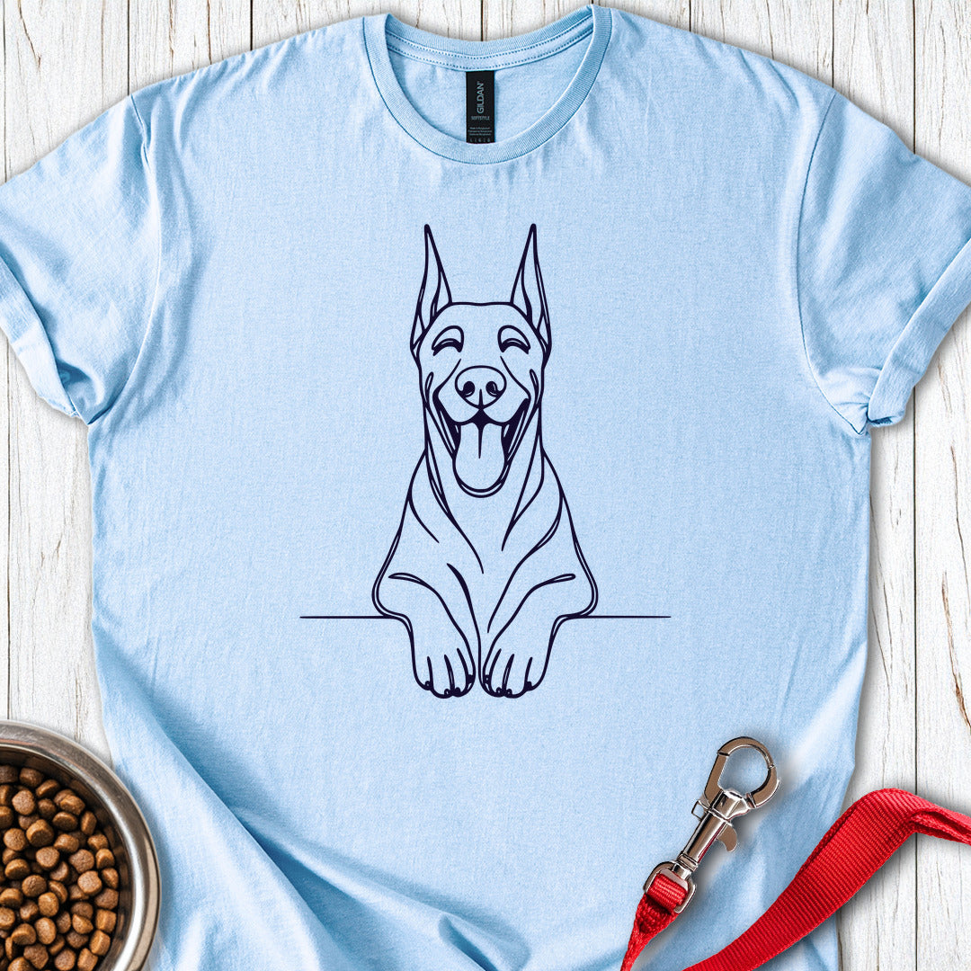 Happy Dobermann — Light Blue