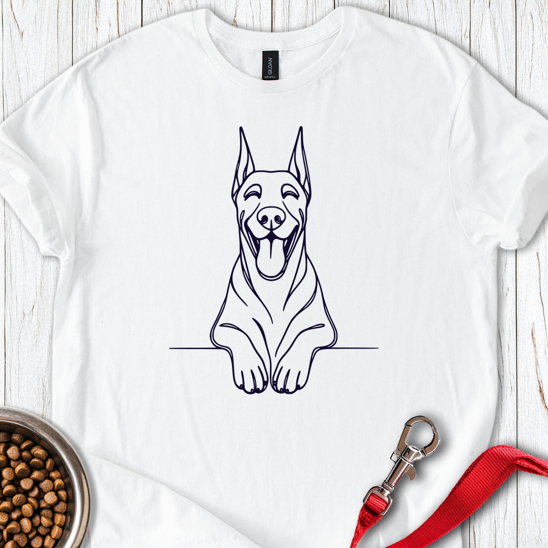 Happy Dobermann — White