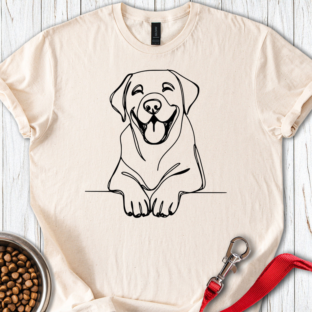 Happy Labrador Line Art Natural
