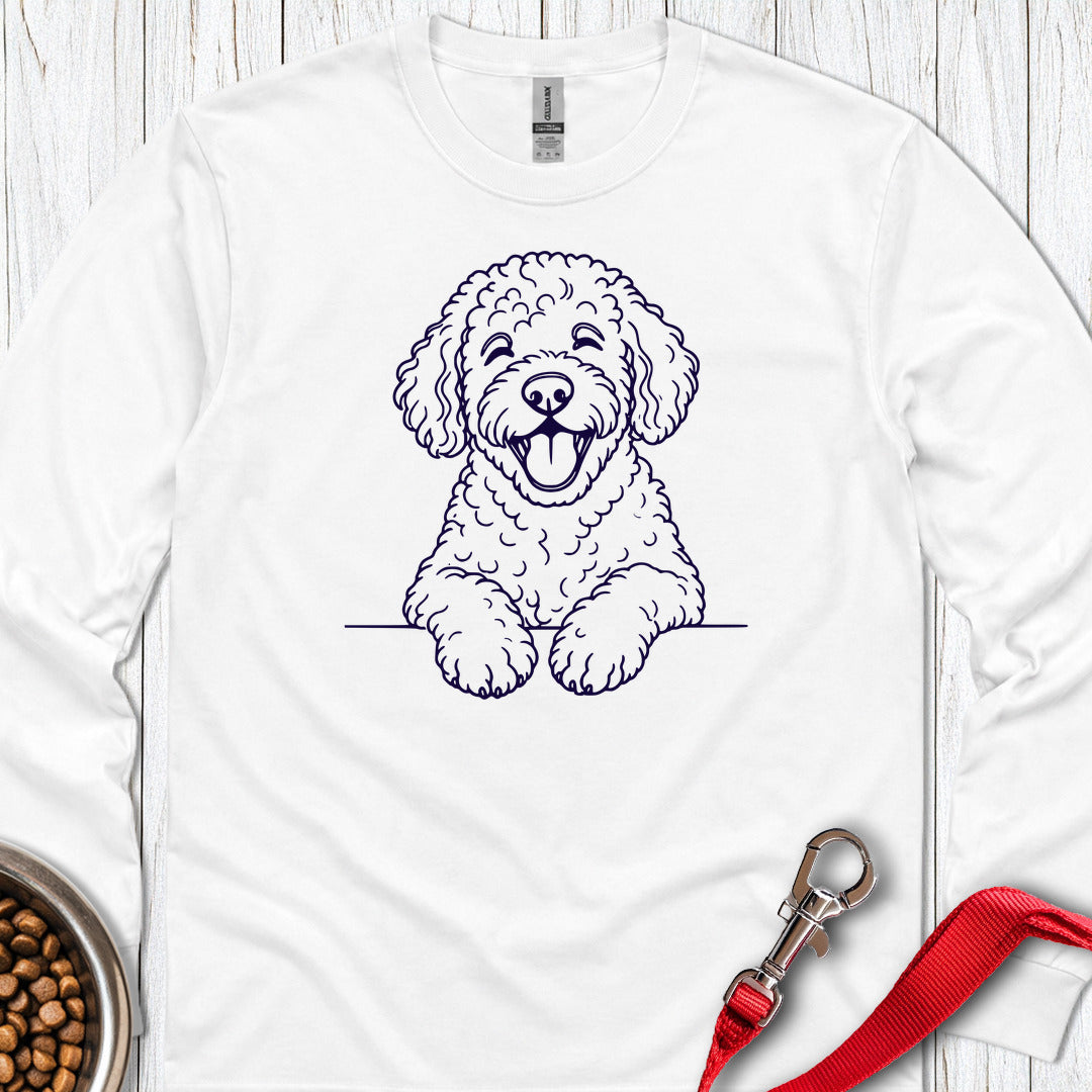 Happy Lagotto Long Sleeve — White