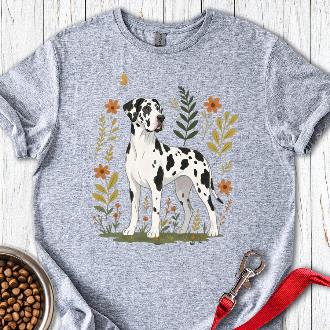 Harlequin Great Dane Flowers Sport Grey