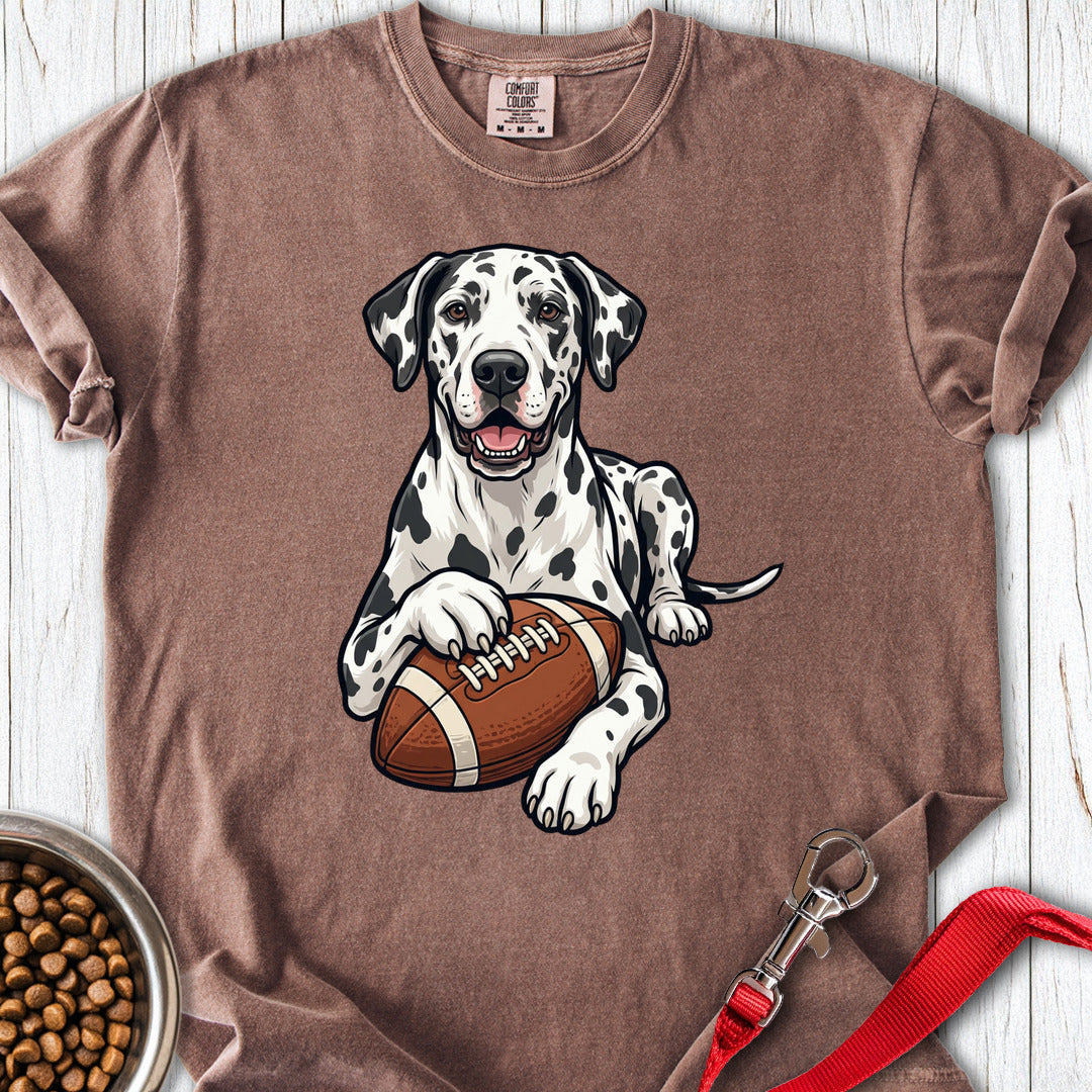 Harlequin Great Dane Football Premium Tee — Espresso