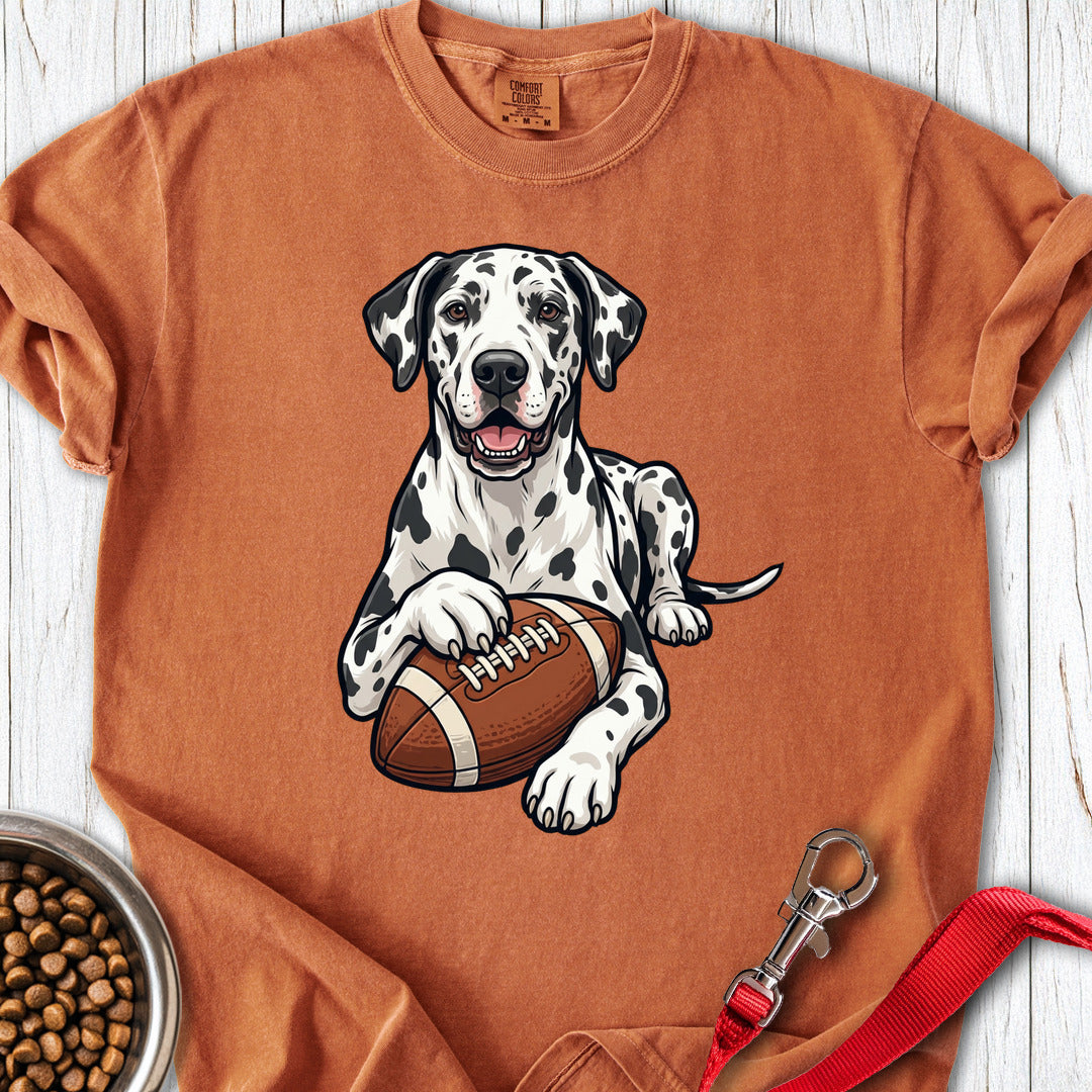 Harlequin Great Dane Football Premium Tee — Yam
