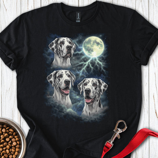 Harlequin Great Dane Moon Retro Black
