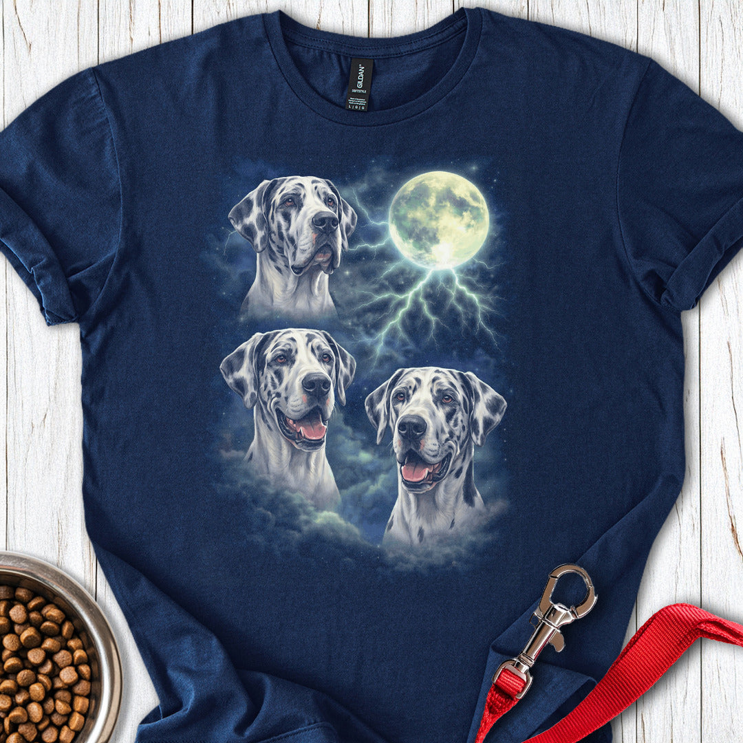 Harlequin Great Dane Moon Retro Navy