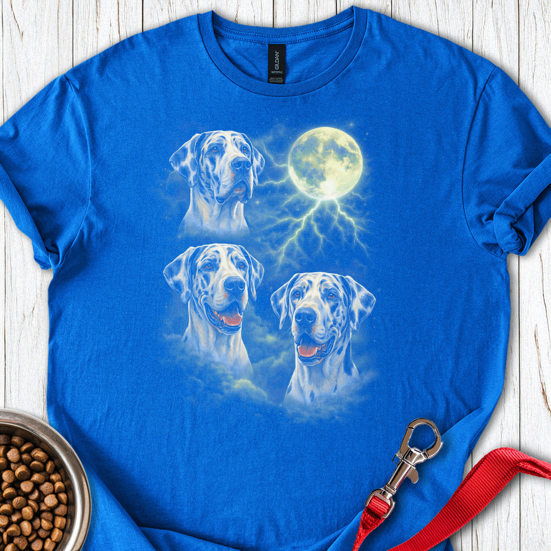 Harlequin Great Dane Moon Retro Royal