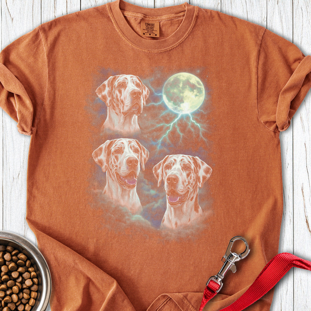 Harlequin Great Dane Moon Retro Premium Tee — Yam