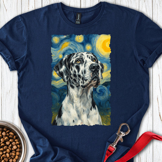 Harlequin Great Dane Van Gogh Navy