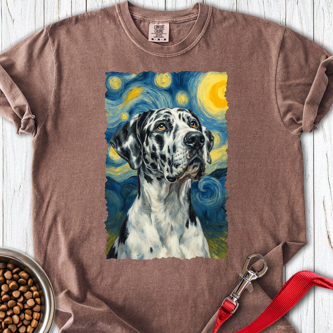 Harlequin Great Dane Van Gogh Premium Tee — Espresso