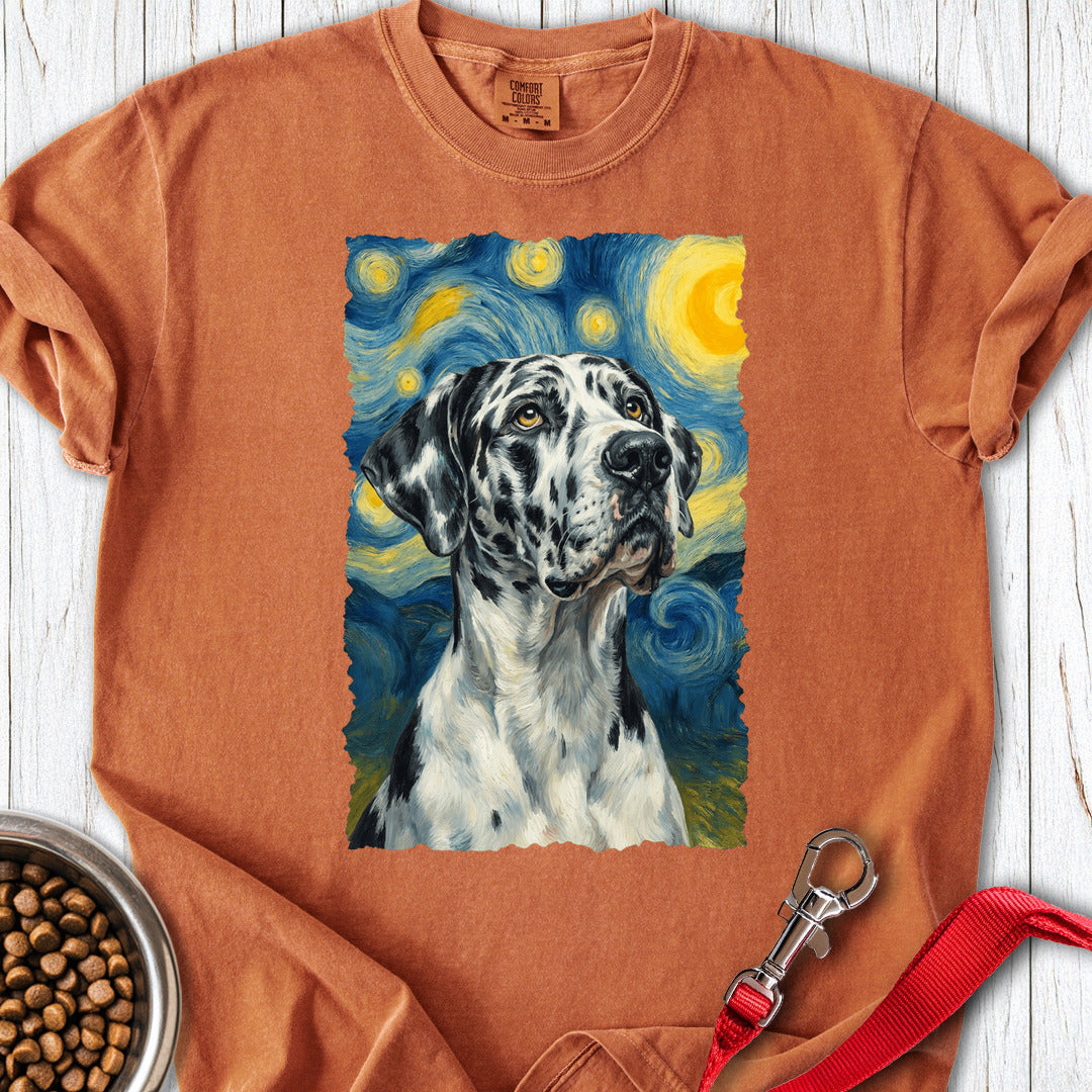 Harlequin Great Dane Van Gogh Premium Tee — Yam