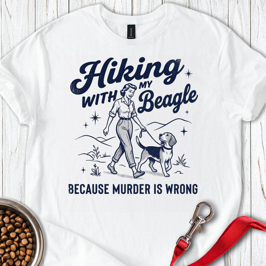 Hiking With My Beagle — White