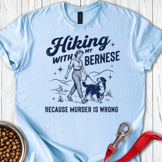 Hiking With My Bernese Mountain Dog Light Blue