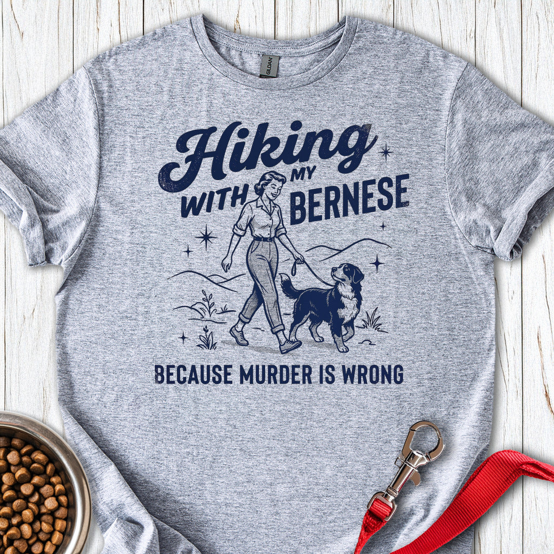 Hiking With My Bernese Mountain Dog Sport Grey